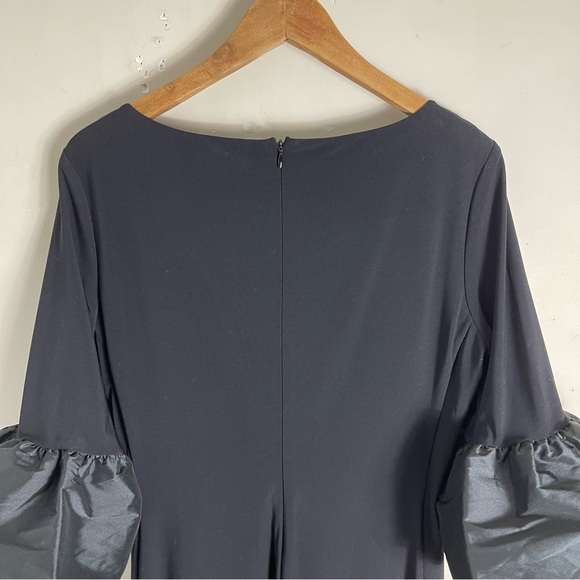Lauren Ralph Lauren black Taffeta-Jersey bell sleeve stretch Dress size 12 - Picture 9 of 15